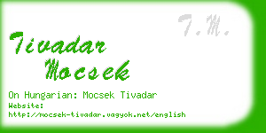 tivadar mocsek business card